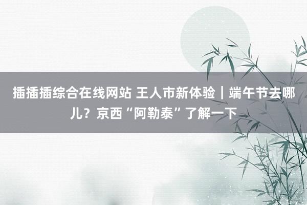 插插插综合在线网站 王人市新体验｜端午节去哪儿？京西“阿勒泰”了解一下