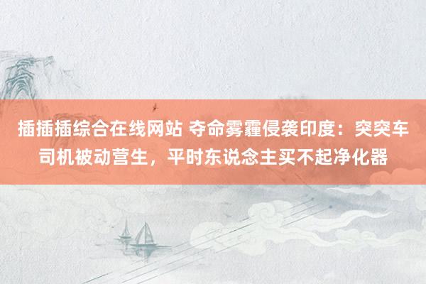插插插综合在线网站 夺命雾霾侵袭印度：突突车司机被动营生，平时东说念主买不起净化器