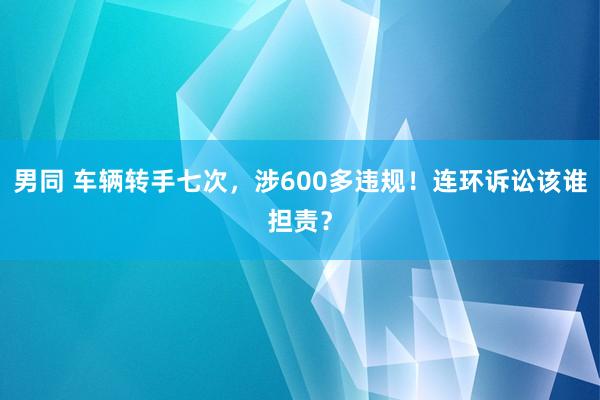 男同 车辆转手七次，涉600多违规！连环诉讼该谁担责？