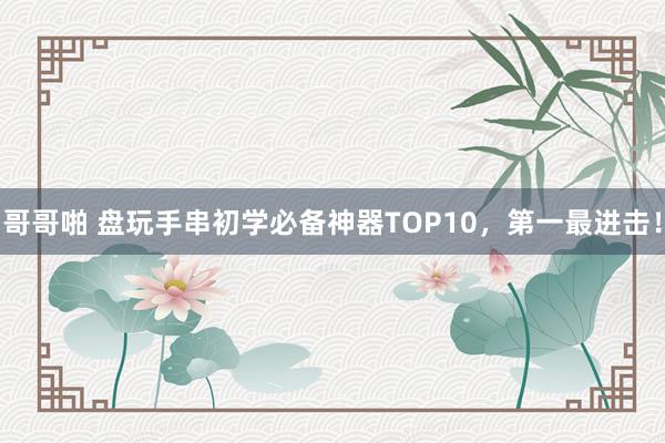 哥哥啪 盘玩手串初学必备神器TOP10，第一最进击！