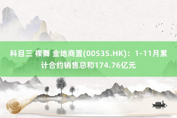 科目三 裸舞 金地商置(00535.HK)：1-11月累计合约销售总和174.76亿元