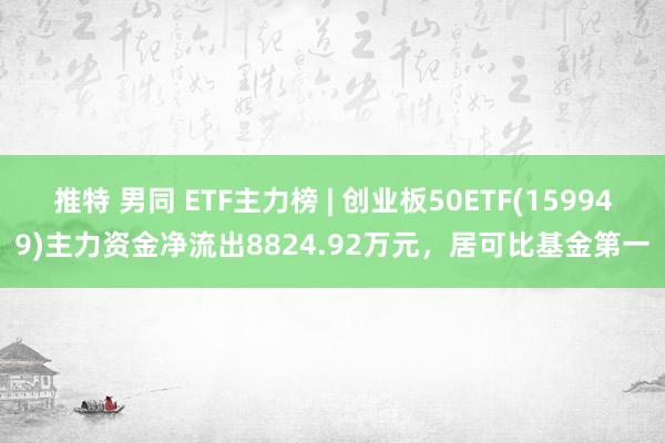 推特 男同 ETF主力榜 | 创业板50ETF(159949)主力资金净流出8824.92万元，居可比基金第一
