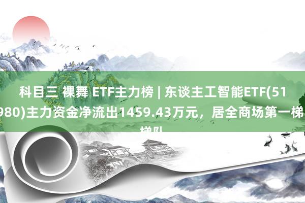 科目三 裸舞 ETF主力榜 | 东谈主工智能ETF(515980)主力资金净流出1459.43万元，居全商场第一梯队