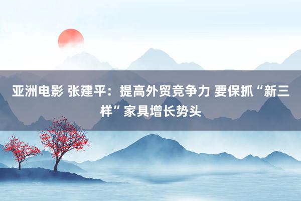亚洲电影 张建平：提高外贸竞争力 要保抓“新三样”家具增长势头