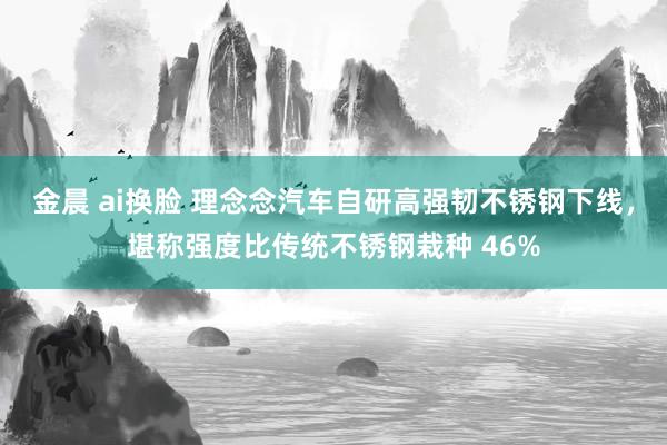 金晨 ai换脸 理念念汽车自研高强韧不锈钢下线，堪称强度比传统不锈钢栽种 46%