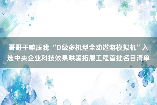 哥哥干嘛压我 “D级多机型全动遨游模拟机”入选中央企业科技效果哄骗拓展工程首批名目清单