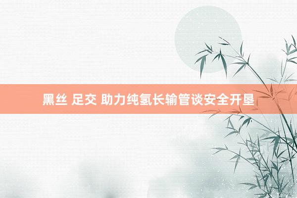 黑丝 足交 助力纯氢长输管谈安全开垦