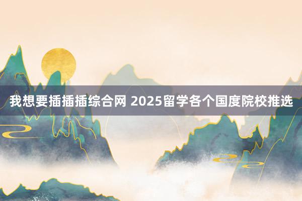 我想要插插插综合网 2025留学各个国度院校推选