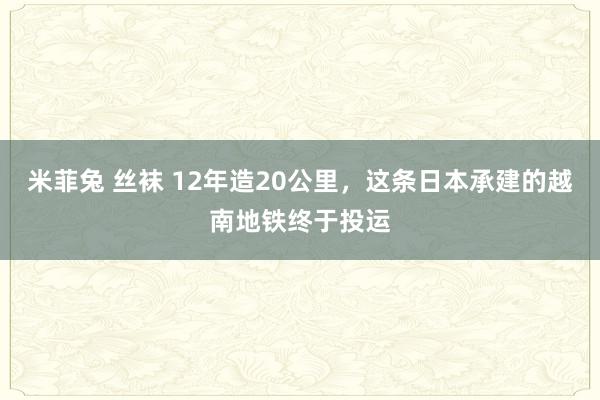 米菲兔 丝袜 12年造20公里，这条日本承建的越南地铁终于投运