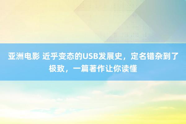 亚洲电影 近乎变态的USB发展史，定名错杂到了极致，一篇著作让你读懂