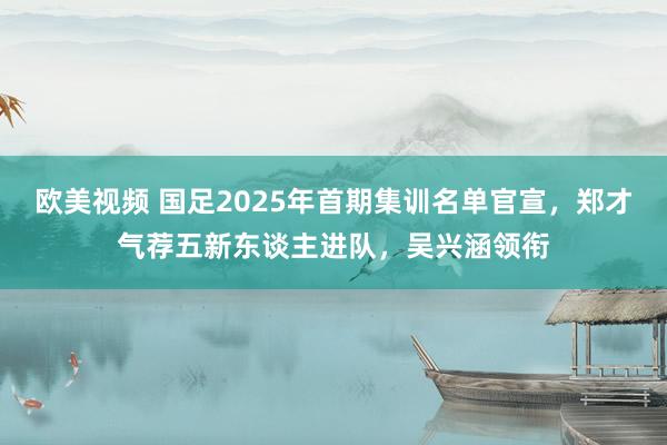 欧美视频 国足2025年首期集训名单官宣，郑才气荐五新东谈主进队，吴兴涵领衔