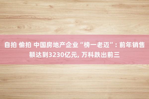 自拍 偷拍 中国房地产企业“榜一老迈”: 前年销售额达到3230亿元, 万科跌出前三