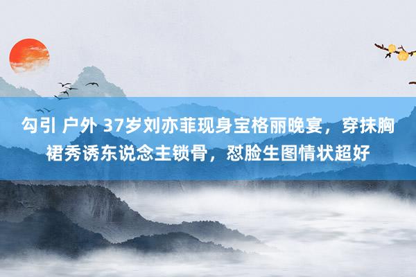 勾引 户外 37岁刘亦菲现身宝格丽晚宴，穿抹胸裙秀诱东说念主锁骨，怼脸生图情状超好