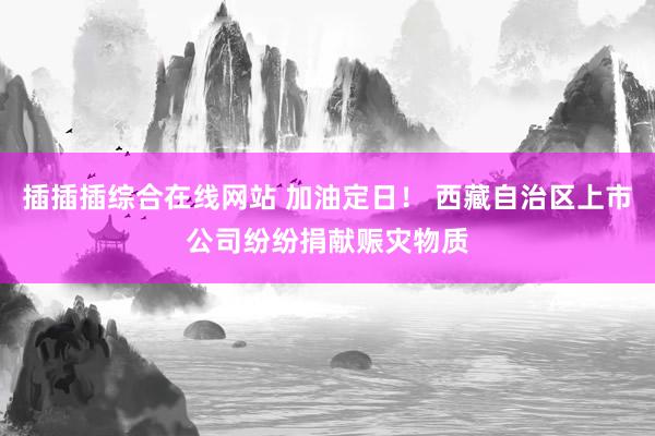 插插插综合在线网站 加油定日！ 西藏自治区上市公司纷纷捐献赈灾物质