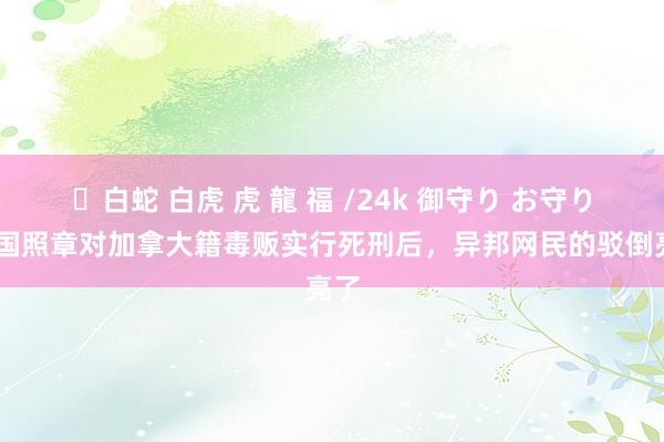 ✨白蛇 白虎 虎 龍 福 /24k 御守り お守り 中国照章对加拿大籍毒贩实行死刑后，异邦网民的驳倒亮了