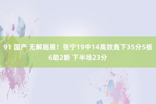 91 国产 无解施展！张宁19中14高效轰下35分5板6助2断 下半场23分